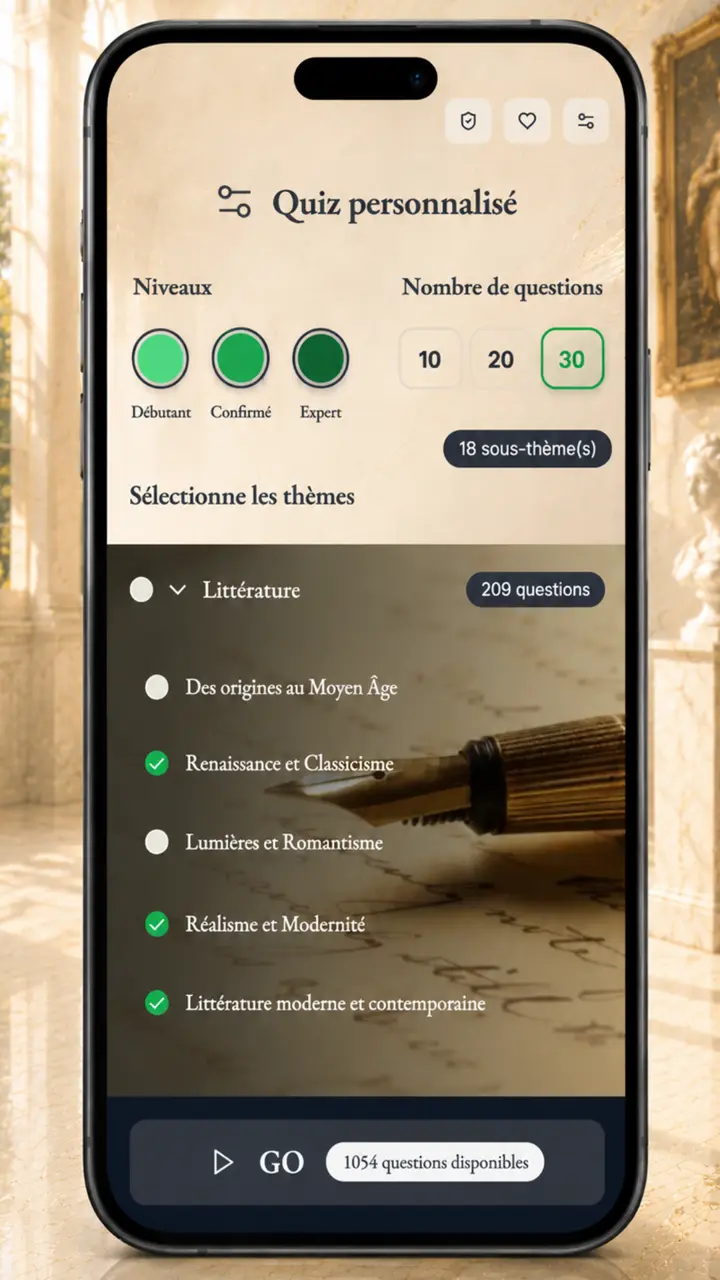 Customized quiz