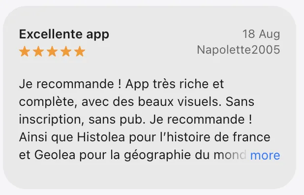 Review: Very rich and complete app, with beautiful visuals. No sign-up, no ads.